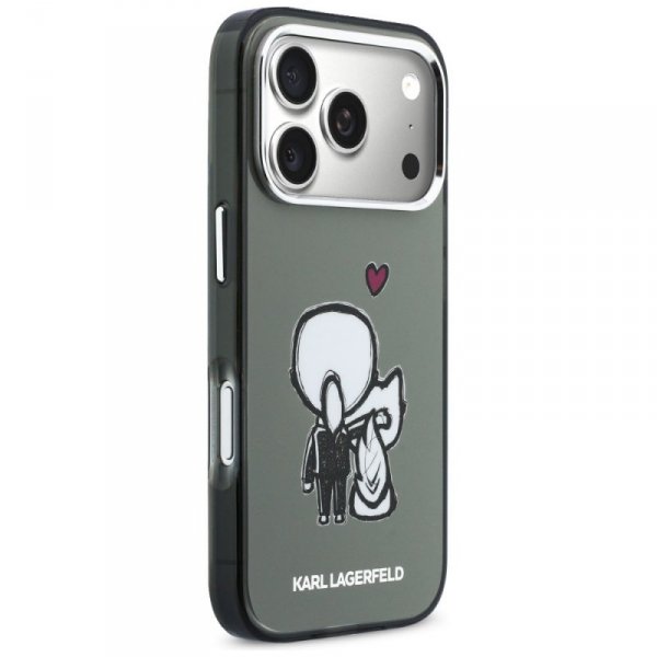 Etui Karl Lagerfeld Karl & Choupette     Back MagSafe do iPhone 17 Pro czarny