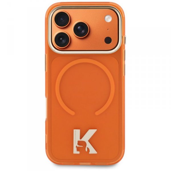 Etui Karl Lagerfeld IML K Head Logo      MagSafe do iPhone 17 Pro pomarańczowy