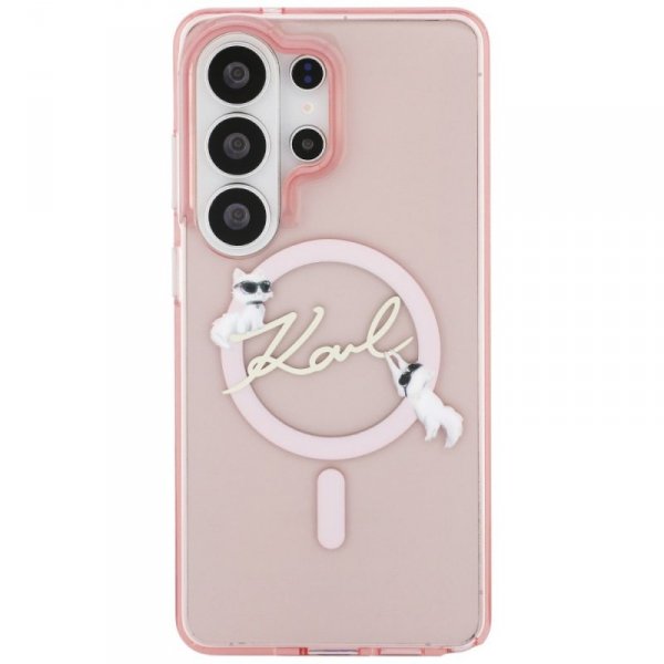 Etui Karl Lagerfeld IML KC Script        MagSafe do Samsung Galaxy S26 Ultra różowy