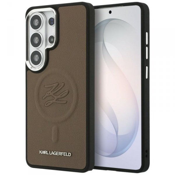 Etui Karl Lagerfeld Embossed Ring        Initials MagSafe do Samsung Galaxy S26 Ultra brązowy