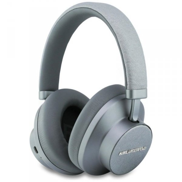Słuchawki nauszne Karl Lagerfeld         Saffiano Elongated Bluetooth ANC szary