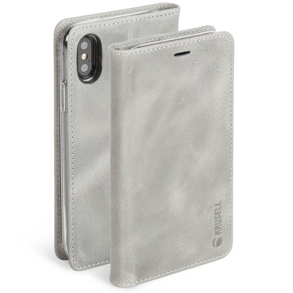 Krusell iPhone X Sunne 4 Card 61099 jasny szary/light grey, FolioWallet