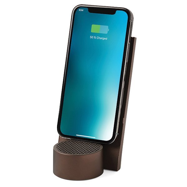 Lexon City Energy Pro Ładowarkaindukcyjna 10W z głośnikiem bluetooth brązowy/bronze LD145BZ