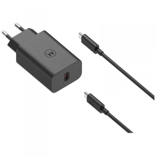 Ładowarka sieciowa Motorola TurboPower   68W USB-C z kablem USB-C do USB-C 1m czarny