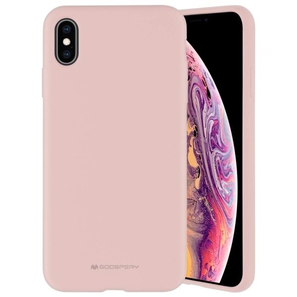 Mercury Silicone iPhone X/Xs różowo -piaskowy/pink sand