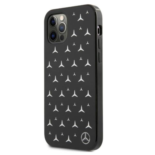 Mercedes MEHCP12LESPBK iPhone 12 Pro Max 6,7&quot; czarny/black hardcase Silver Stars Pattern