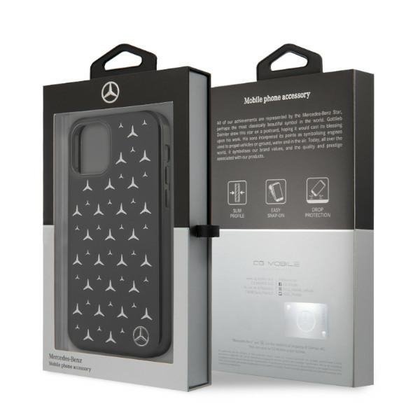 Mercedes MEHCP12LESPBK iPhone 12 Pro Max 6,7&quot; czarny/black hardcase Silver Stars Pattern