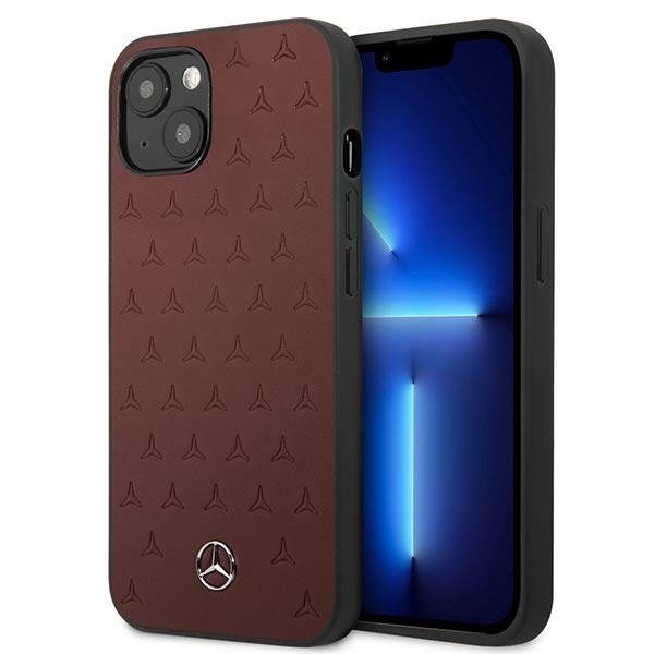 Mercedes MEHCP13SPSQRE iPhone 13 mini5,4&quot; czerwony/red hardcase Leather Stars Pattern