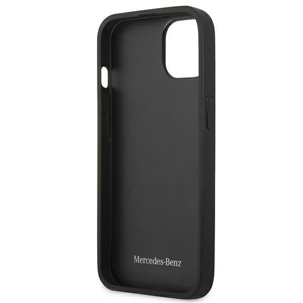Mercedes MEHCP13MMBLBK iPhone 13 / 14/ 15 6.1&quot; czarny/black hardcase Leather Meshed Metal Logo