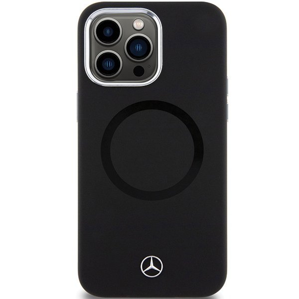 Mercedes MEHMP15L23SCMK iPhone 15 Pro 6.1&quot; czarny/black hardcase Silicone Bicolor MagSafe