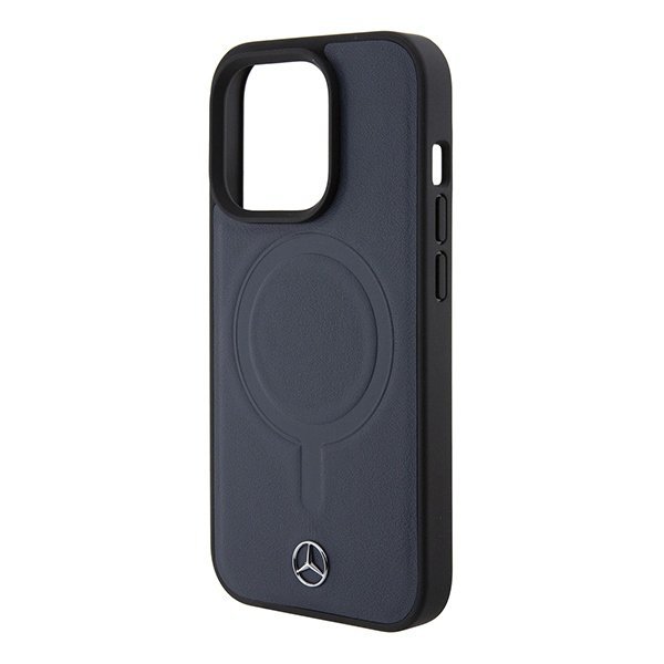 Mercedes MEHMP15L23RCMV iPhone 15 Pro 6.1&quot; granatowy/navy hardcase Smooth Leather MagSafe
