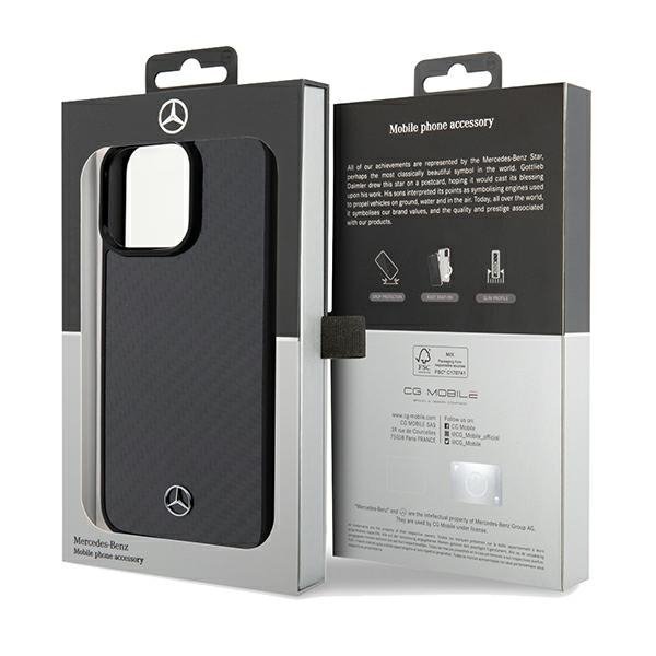 Mercedes MEHCP15XRCABK iPhone 15 Pro Max 6.7&quot; czarny/black hardcase Carbon Fiber Dynamic