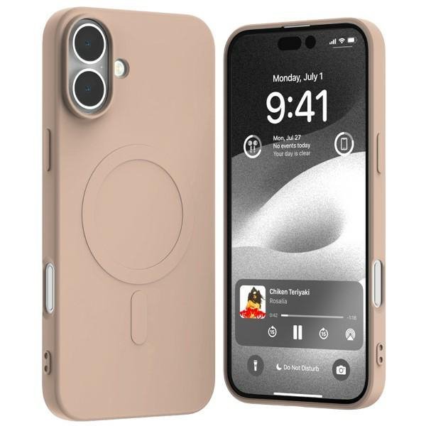 Mercury MagSafe Semi-Silicone iPhone 16Plus 6,7&quot; różowo-piaskowy /pink sand
