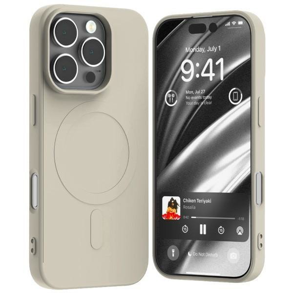 Mercury MagSafe Semi-Silicone iPhone 16Pro 6,3&quot; kamienny/stone
