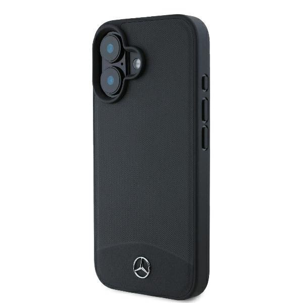 Mercedes MEHMP16S23RBARK iPhone16 6.1&quot; czarny/black hardcase Textured And Plain Leather MagSafe
