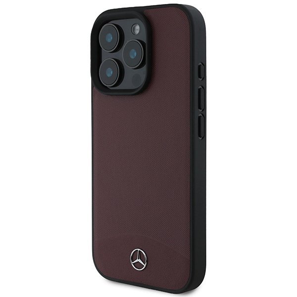 Mercedes MEHMP16X23RBARR iPhone16 Pro Max 6.9&quot; czerwony/red hardcase Textured And Plain Leather MagSafe
