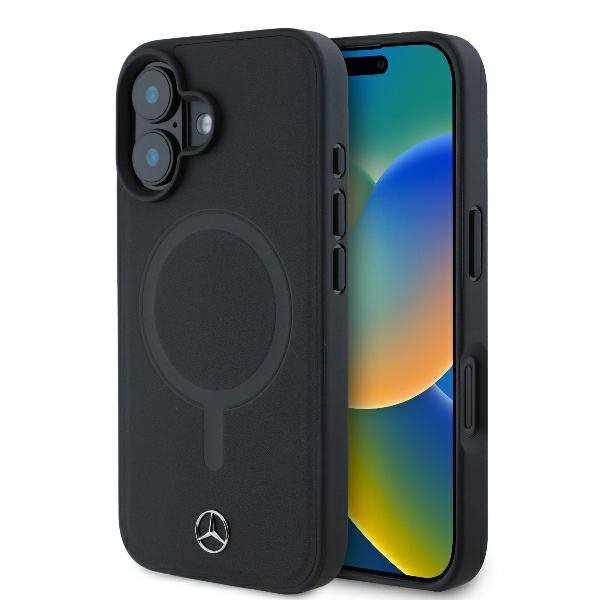Mercedes MEHMP16M23RCMK iPhone 16 Plus6.7&quot; czarny/black hardcase Smooth Leather MagSafe