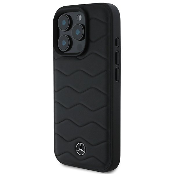 Mercedes MEHCP16L23RWRSK iPhone 16 Pro6.3&quot; czarny/black hardcase MB Waves Leather