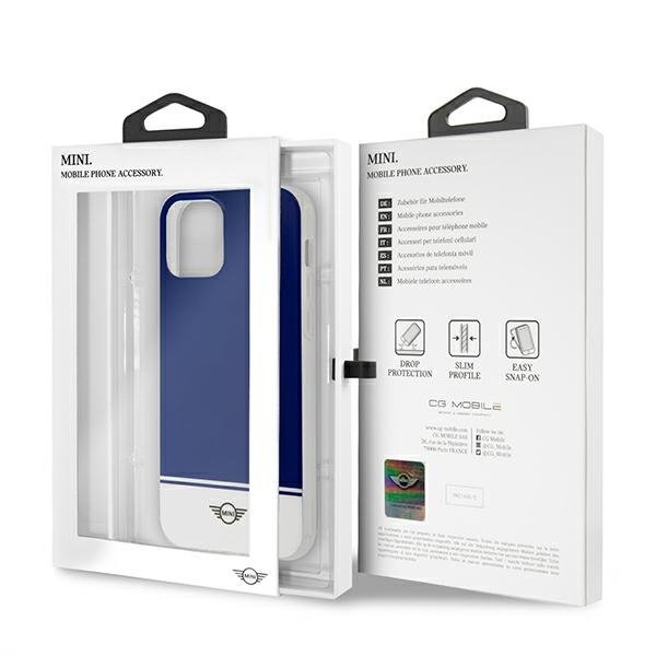 Mini MIHCP12MPCUBINA iPhone 12/12 Pro6,1&quot; granatowy/navy hard case Stripe Collection