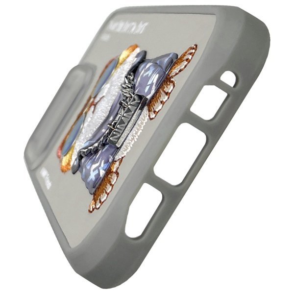 Nimmy etui iPhone 15 Pro Max 6.7&quot;        szary/gray Glasses Cool Cat