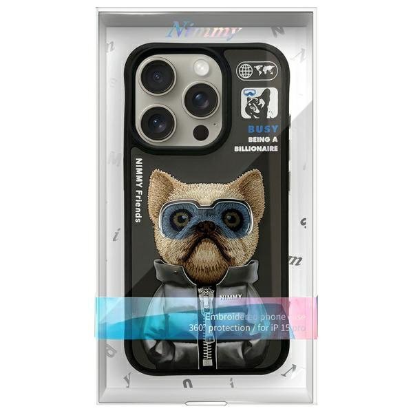 Nimmy etui iPhone 15 Pro Max 6.7&quot;        czarny/black Cool&Cute 2.0 Dog