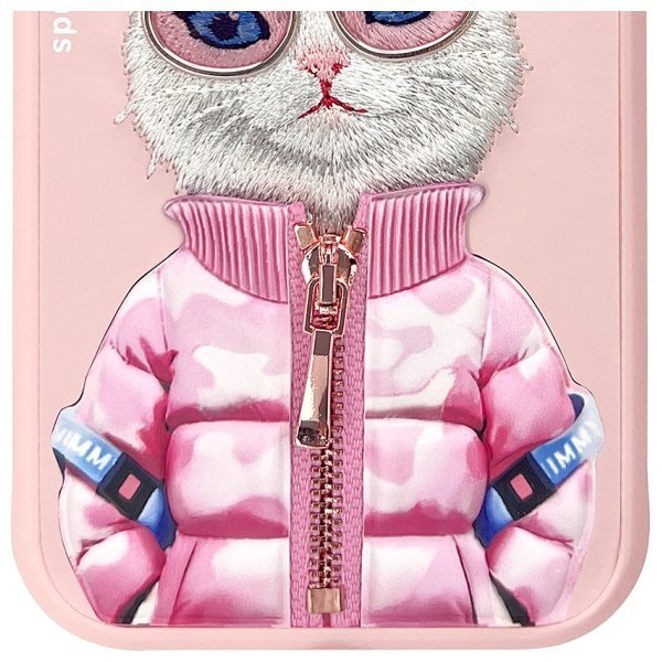 Nimmy etui iPhone 15 6.1&quot; różowy/pink    Cool&Cute 2.0 Cat