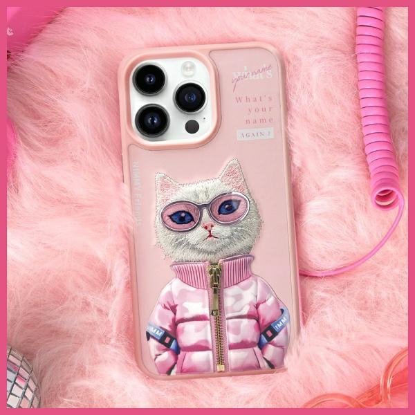 Nimmy etui iPhone 15 Pro 6.1&quot;            różowy/pink Cool&Cute 2.0 Cat