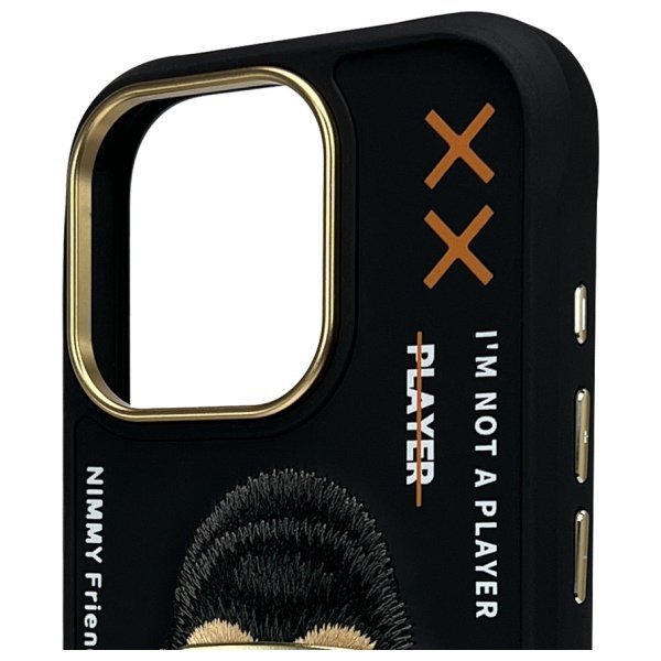 Nimmy etui iPhone 16 Pro 6.3&quot;            czarny/black Cool&Cute 2.0 Monkey