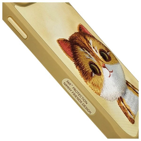 Nimmy etui iPhone 15 Pro 6.1&quot; khaki Big  Eyed Pet 2.0 Cat