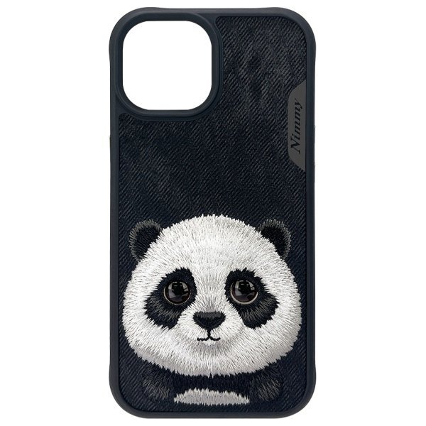 Nimmy etui iPhone 15 6.1&quot; czarny/black   Big Eyed Pet 2.0 Panda