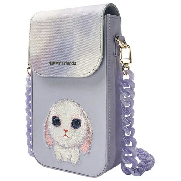 Nimmy torebka na telefon                 fioletowy/purple Big Eyed Pet 2.0 Rabbit
