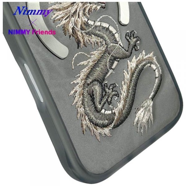 Etui Nimmy Dragon MagSafe do iPhone 16   szary