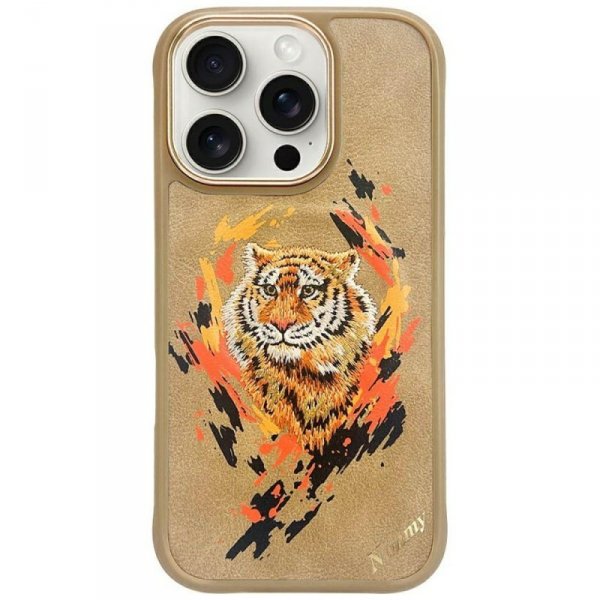 Etui Nimmy Tygrys MagSafe do iPhone 16   Pro Max jasnobrązowy