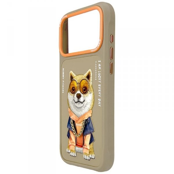Etui Nimmy Glasses Cool Dog do iPhone 17 Pro beżowy