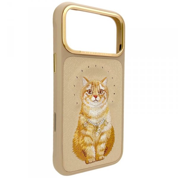 Etui Nimmy Lucky Fashion Cat MagSafe do iPhone 17 Pro brązowy