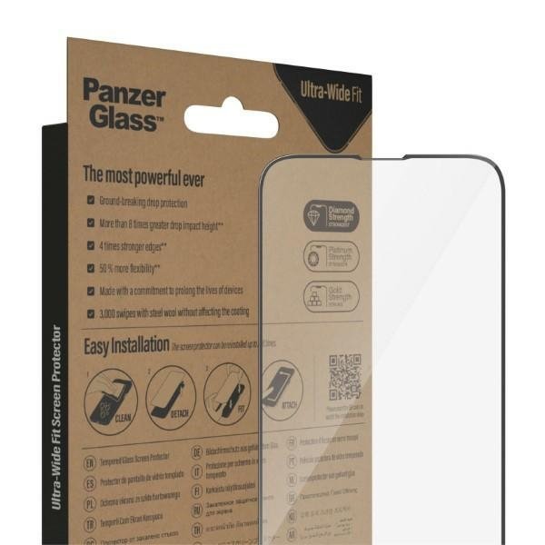 PanzerGlass Ultra-Wide Fit iPhone 14 /13 Pro / 13 6,1&quot; Screen Protection Antibacterial 2771