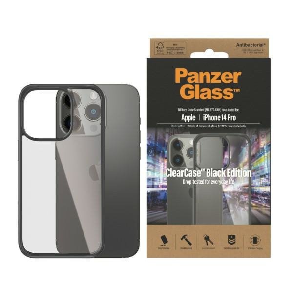 PanzerGlass ClearCase iPhone 14 Pro 6.1&quot;Antibacterial czarny/black 0406