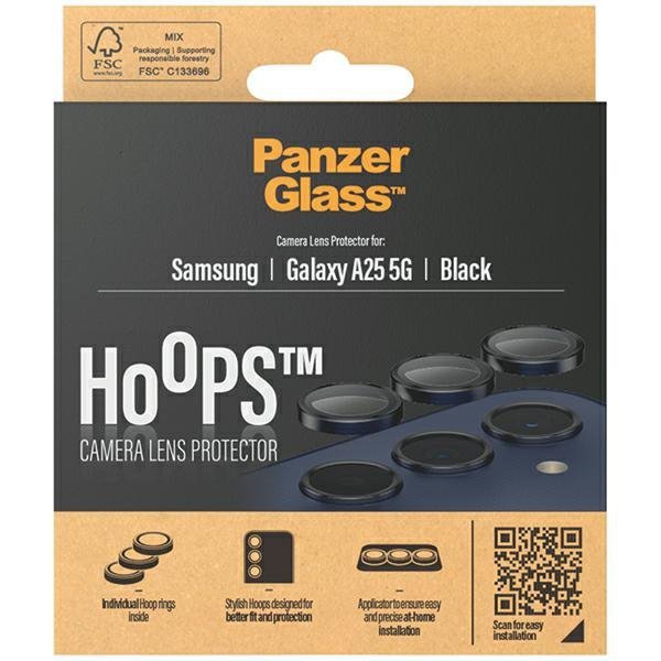 PanzerGlass Hoops Camera Sam A25 5G czarny/black 1225 camera lens protector hoop optic rings