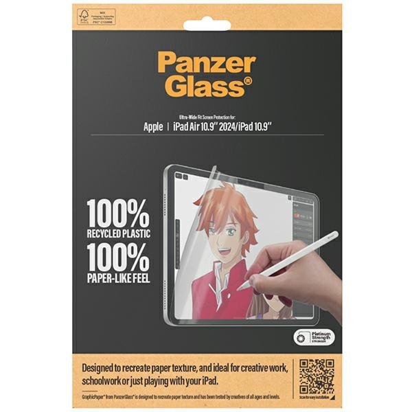 PanzerGlass GraphicPaper iPad Air        11&quot;2024/2025 | iPad 10.9&quot; 2022/2025 Anti Glare, Case Friendly, Ultra-wide Fit