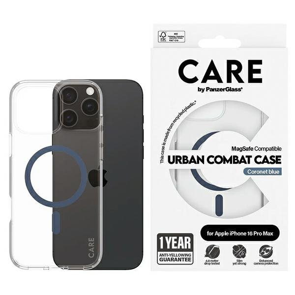 Etui CARE by PanzerGlass Flagship Case   iPhone 16 Pro Max 6,9&quot; niebieski/blue MagSafe 1368