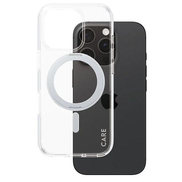 Etui CARE by PanzerGlass Feature         Kickstand Case iPhone 16 Pro 6.3&quot; srebrny/silver MagSafe 1326