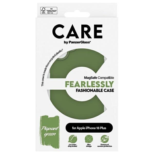 Etui CARE by PanzerGlass Fashion Case    iPhone 16 Plus 6.7&quot; zielony/green MagSafe 1387