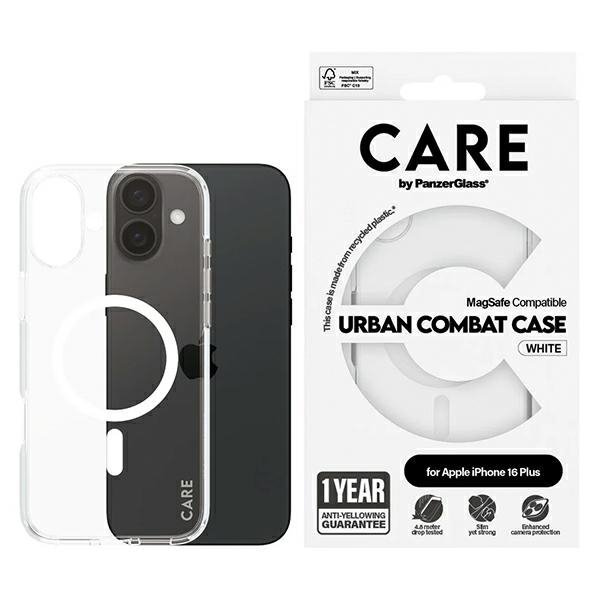 Etui CARE by PanzerGlass Flagship Case   iPhone 16 Plus 6.7&quot; biały/white MagSafe 1339