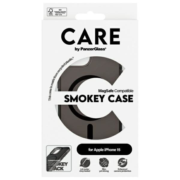 Etui CARE by PanzerGlass Flagship Case   iPhone 15 6.1" dymny/smokey MagSafe 1161