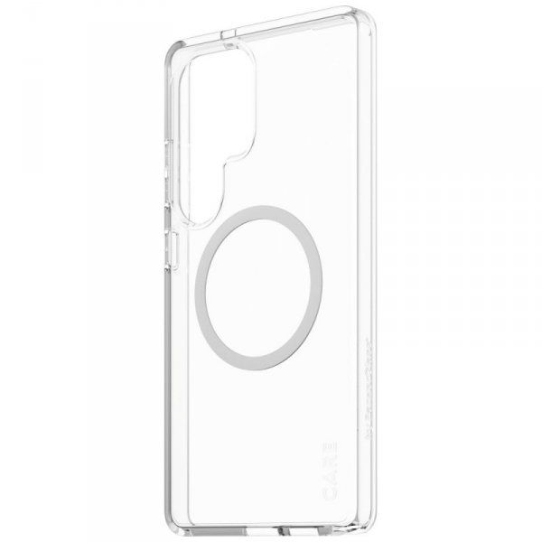 Etui CARE by PanzerGlass Flagship Urban  Combat White QI do Samsung Galaxy S25 Ultra przezroczysty