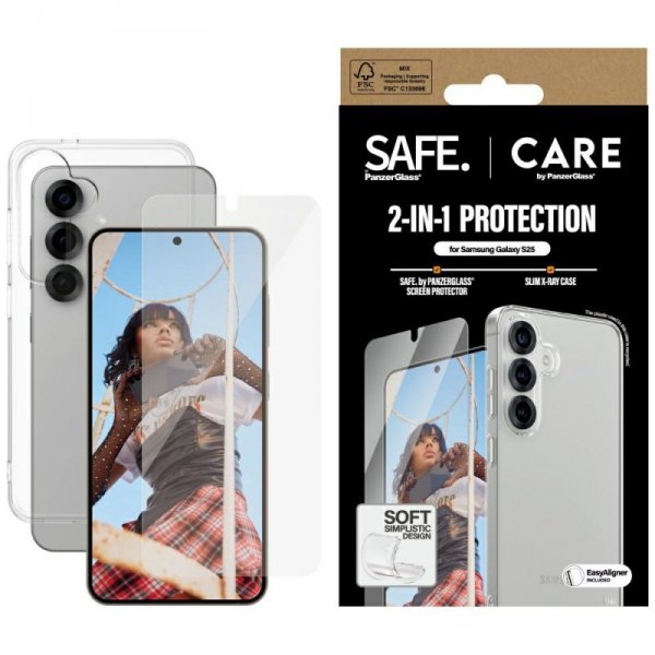 Zestaw ochronny CARE by PanzerGlass      Fashion 2w1 Etui+Szkło do Samsung Galaxy S25