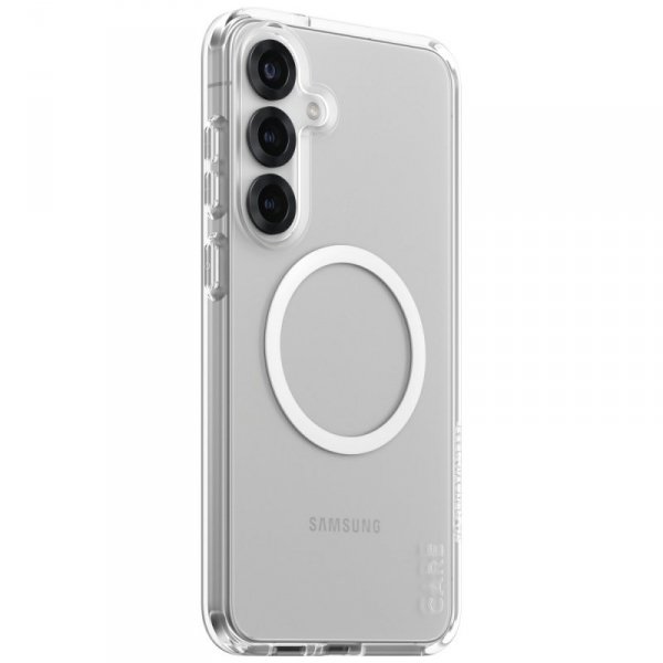 Etui CARE by PanzerGlass Flagship Urban  Combat White QI do Samsung Galaxy S25+ przezroczysty