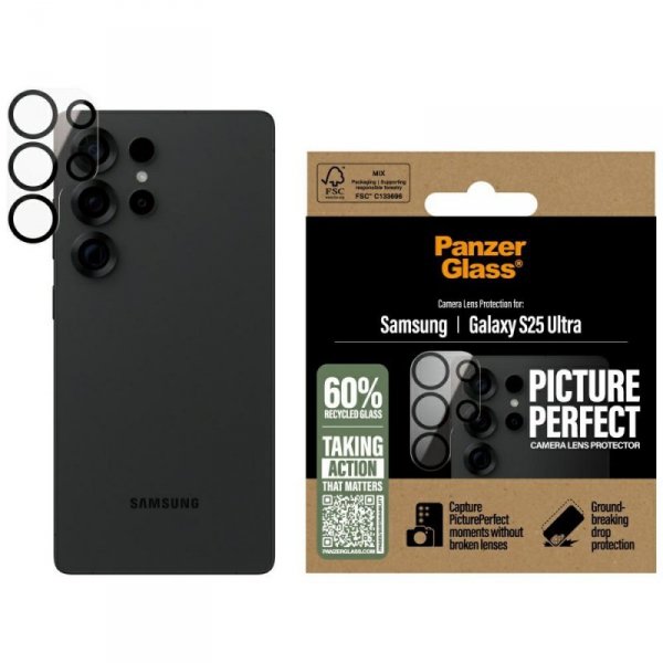 Szkło hartowane na obiektyw PanzerGlass  PicturePerfect Lens Protector do Samsung Galaxy S25 Ultra