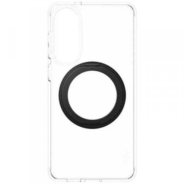 Etui CARE by PanzerGlass Feature Black   Kickstand & QI do Samsung Galaxy S25 Edge przezroczysty