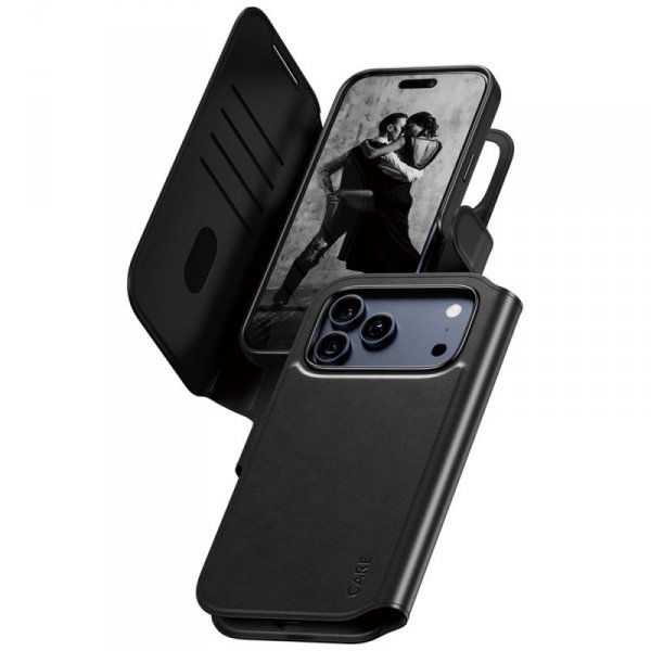 Etui CARE by PanzerGlass Feature Tango   2w1 Wallet Case MagSafe do iPhone 17 Pro Max czarny